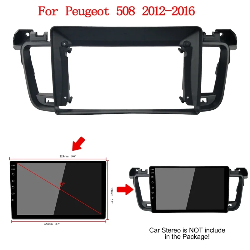 Рамка автомобильного радио 1din 2DIN для Peugeot 508 2012-2016 рамка панели радиоприемника
