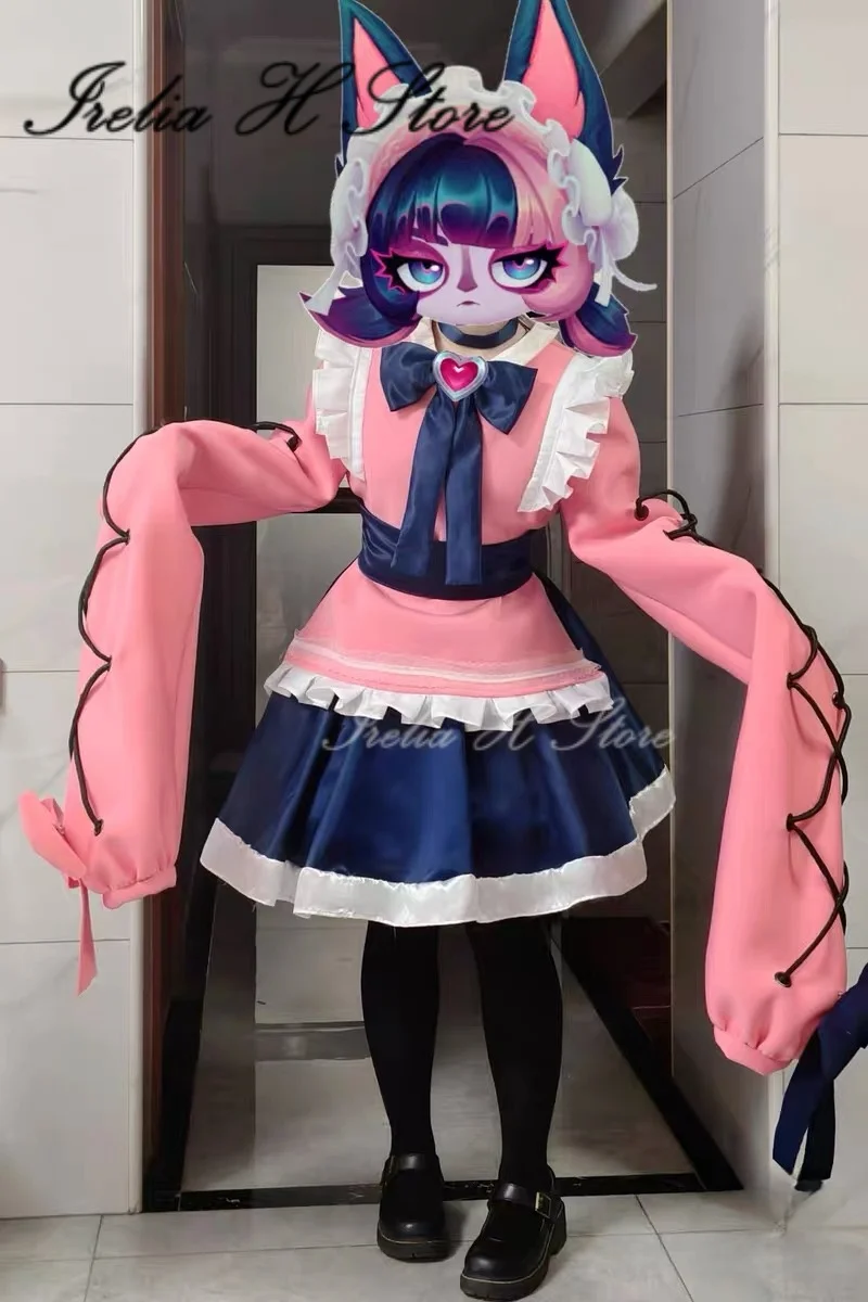Фото Ирелия Х Кофейная Душа Векс ‌   Костюм для косплея LOL The Gloomist Vex Cutie Cafe Maid Dress, изготовленный на заказ №1