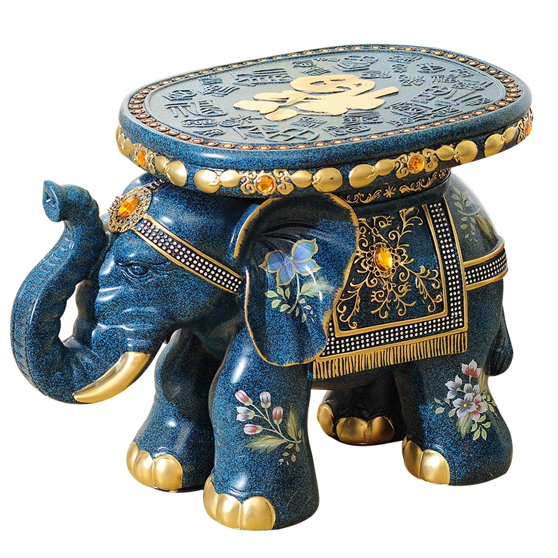 

Elephant Stool Doorway Shoe Wearing Stool Decoration Lucky Home Furnishing Decoration Living Room Home Wedding Gift ' Gift