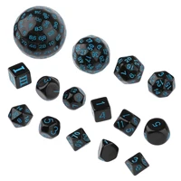 15pcs/set Acrylic Polyhedral Numeral Dice Set D100 D60 D30 D24 D20 D16 D12 D10 D8 D7 D5 D4 for MTG DND RPG Party Casino Toys 1