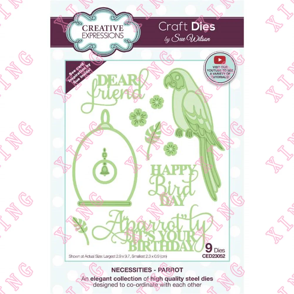 

Newest Necessities Parrot Craft Metal Cutting Dies Scrapbook Decorate Embossing Template Diy Gift Card Handmade Blade Punch Mold