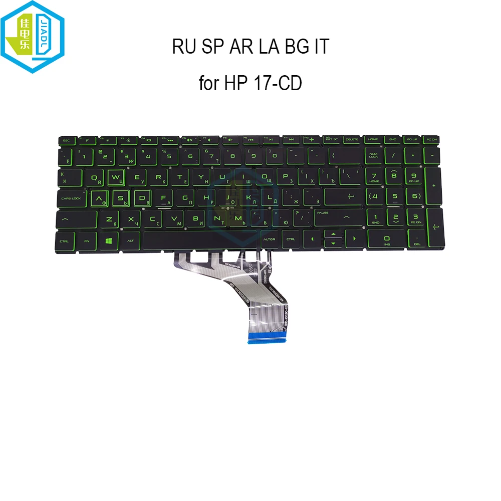 

Spain Russian Backlit keyboard for HP Pavilion Gaming 16-A0000 17-CD0000 16-A 17-CD Arabic Latin Italian BG keyboards backlight