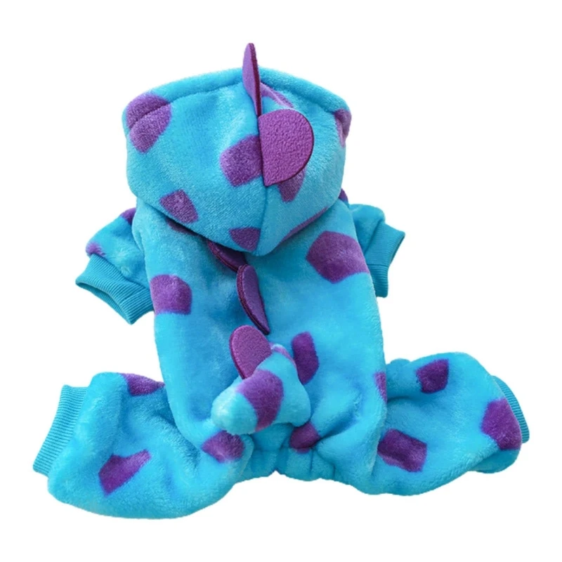 

Собака зимняя теплая одежда костюм динозавра наряд милый фото реквизит плюшевая одежда 667A