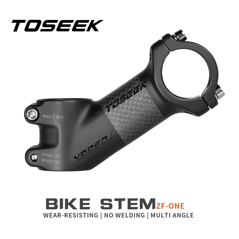 

TOSEEK ZF-ONE Carbon Stem 25 / 35 Degree Mountain Bike Stem 31.8mm Handlebar Stems 60/70/80/90/100mm Bicycle Parts