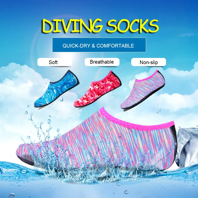 

Unisex Adults Kids Diving Sock Barefoot Water Sport Shoes Aqua Sock Snorkeling Seaside Swimming Non-slip Anti-skid Yoga Shoe
