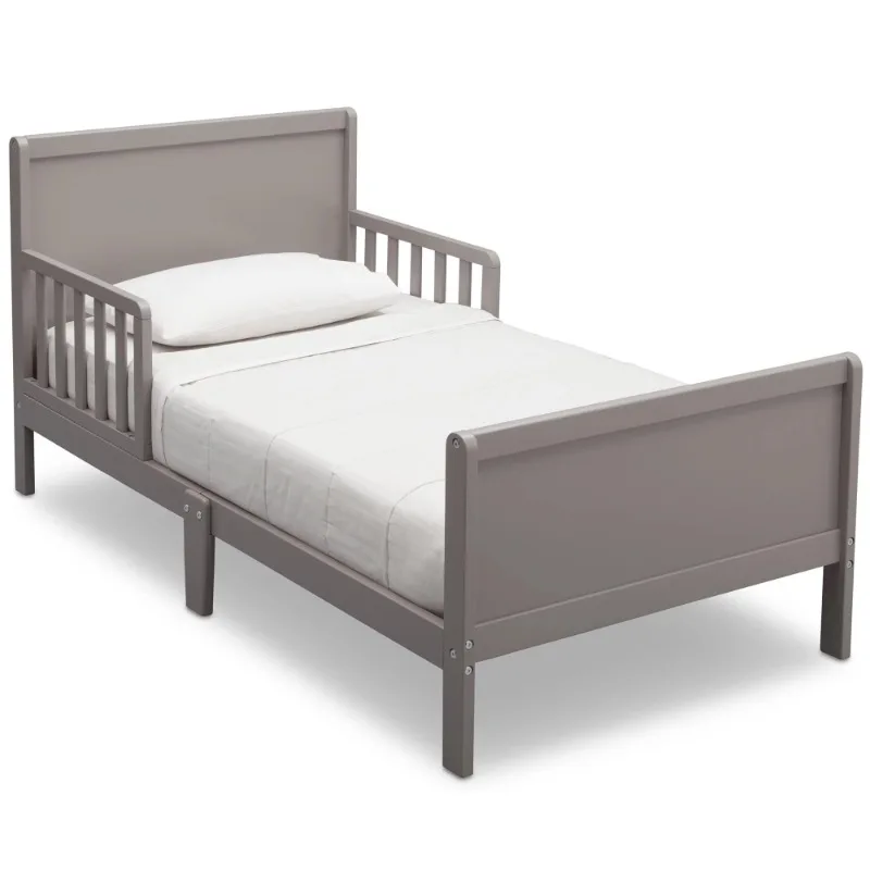 

Epic Wood Toddler Bed with Attached Guardrails, Grey