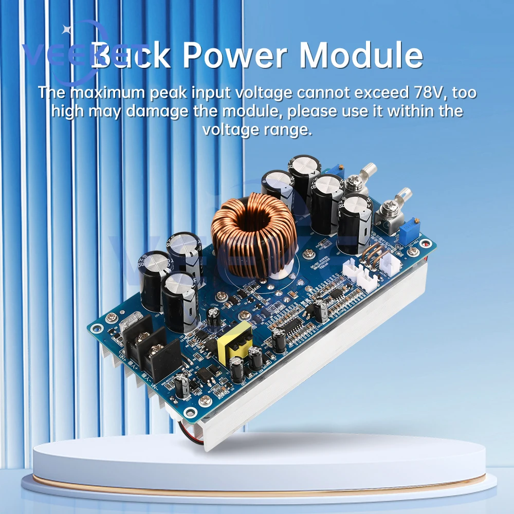Регулируемый понижающий модуль питания DC-DC DC20V-70V до DC2.5V-58V 30A 800W