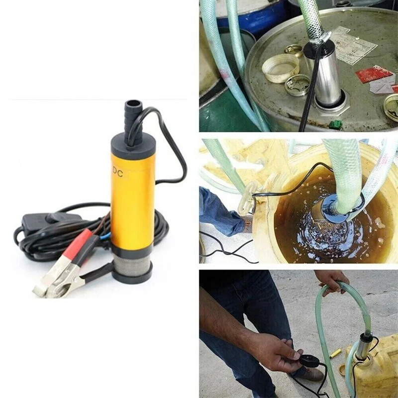 

Электрический автомобильный масляный насос, погружной насос из алюминиевого сплава для дизельного топлива, 38 мм, 51 мм, 12 В, 24 В, 12 л/мин