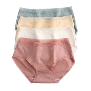 Cotton Panties Women Lace Briefs Female Underpants Sexy Panties Women Underwear Pantys Lingerie Solid Color Briefs