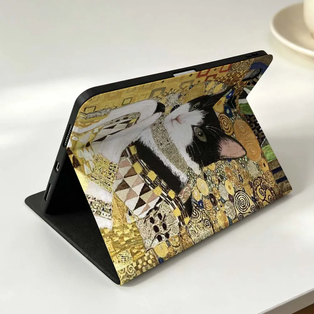 Фото Чехол Golden Art Cat Cute Soft для планшетов Apple iPad Pro Mini A16 A17 A14 4 5 6 7 6-го 7-го поколения 9.7 12.9 11 13 M4 дюймов №5