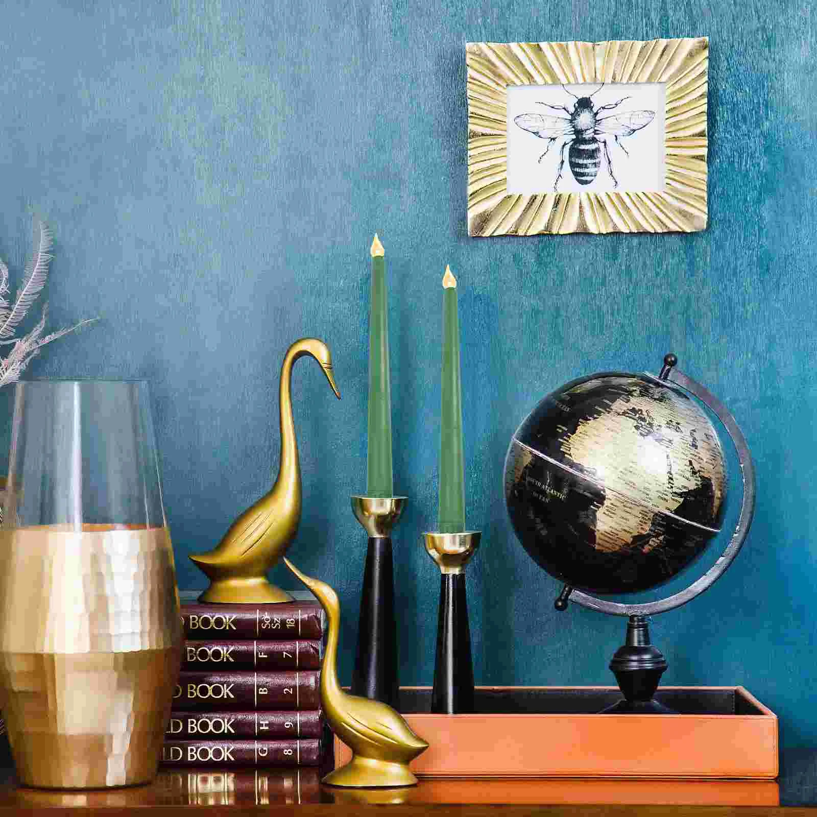 Цветные фонари Беспламенные конические свечи Поддельные светодиодные