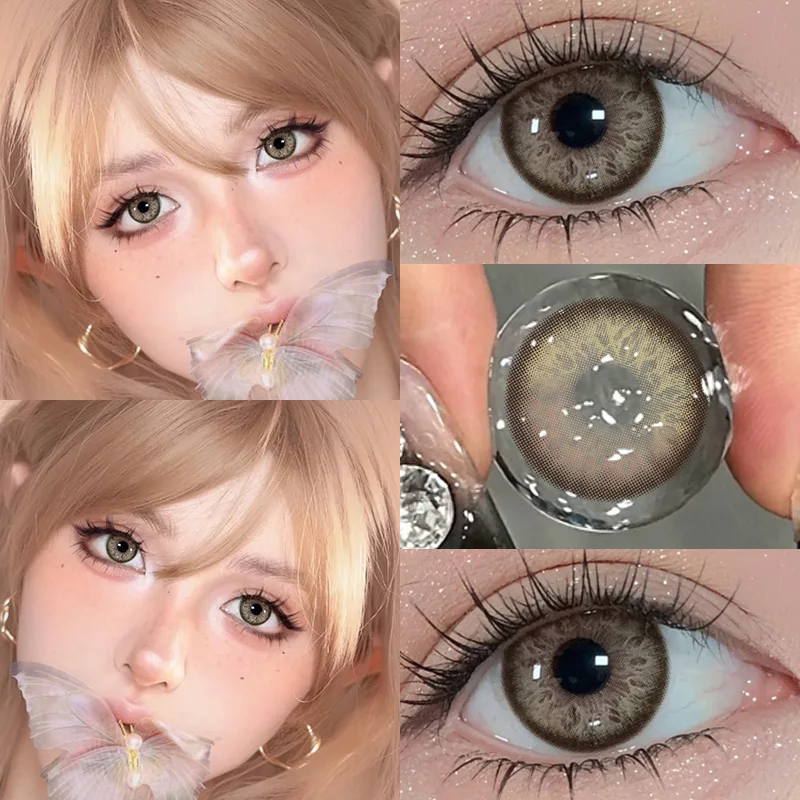 DUOXIU 1 пара корейские цветные контактные линзы для глаз зеленые натуральные серые