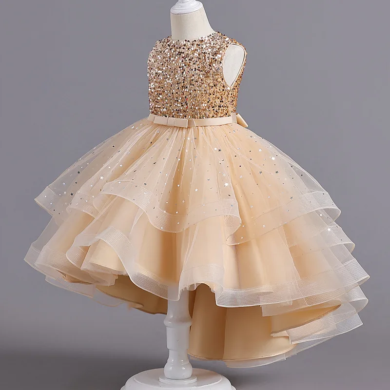 Женское платье принцессы, платье принцессы с хвостом, платье принцессы, одежда для выступлений для девочек, пышная юбка, вечернее платье, Короткое бальное платье