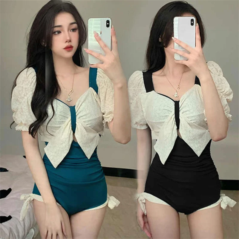 

Women Slim Patchwork Swimsuit One Piece Swimwear Push up Swimwear Cut out Monokini