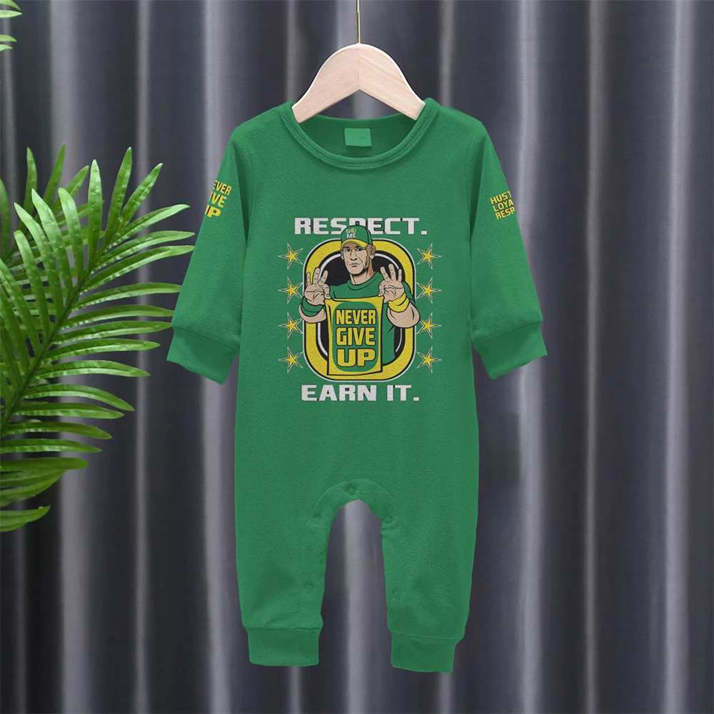 

Комбинезон Wwe John Scene детский, «Win The Day», 20 лет, никогда не сдавайся», комбинезон для маленьких мальчиков и девочек, комбинезон с мультяшными рукавами для скалолазания