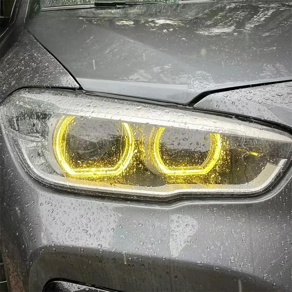 Желтая ангельские глазки DRL для BMW серии 2016 2017 2018 F20 F21 LCI светодиодные фары