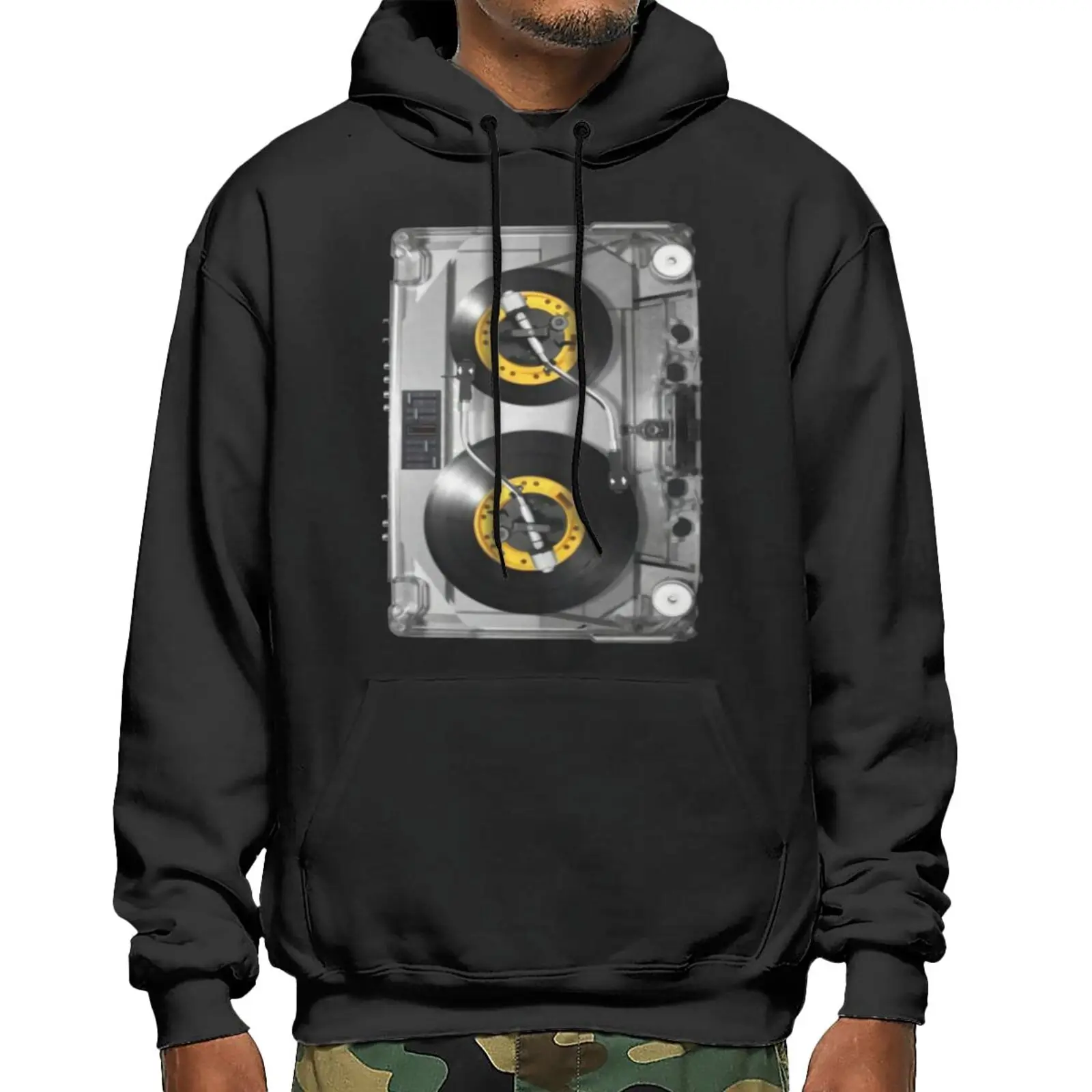 

Old School Cassette Teeshirt Nonstop Hoodies Hoodies Men Paired Hoodies Sweater Tracksuit Men Men's Winter Sweater Hoodies Men
