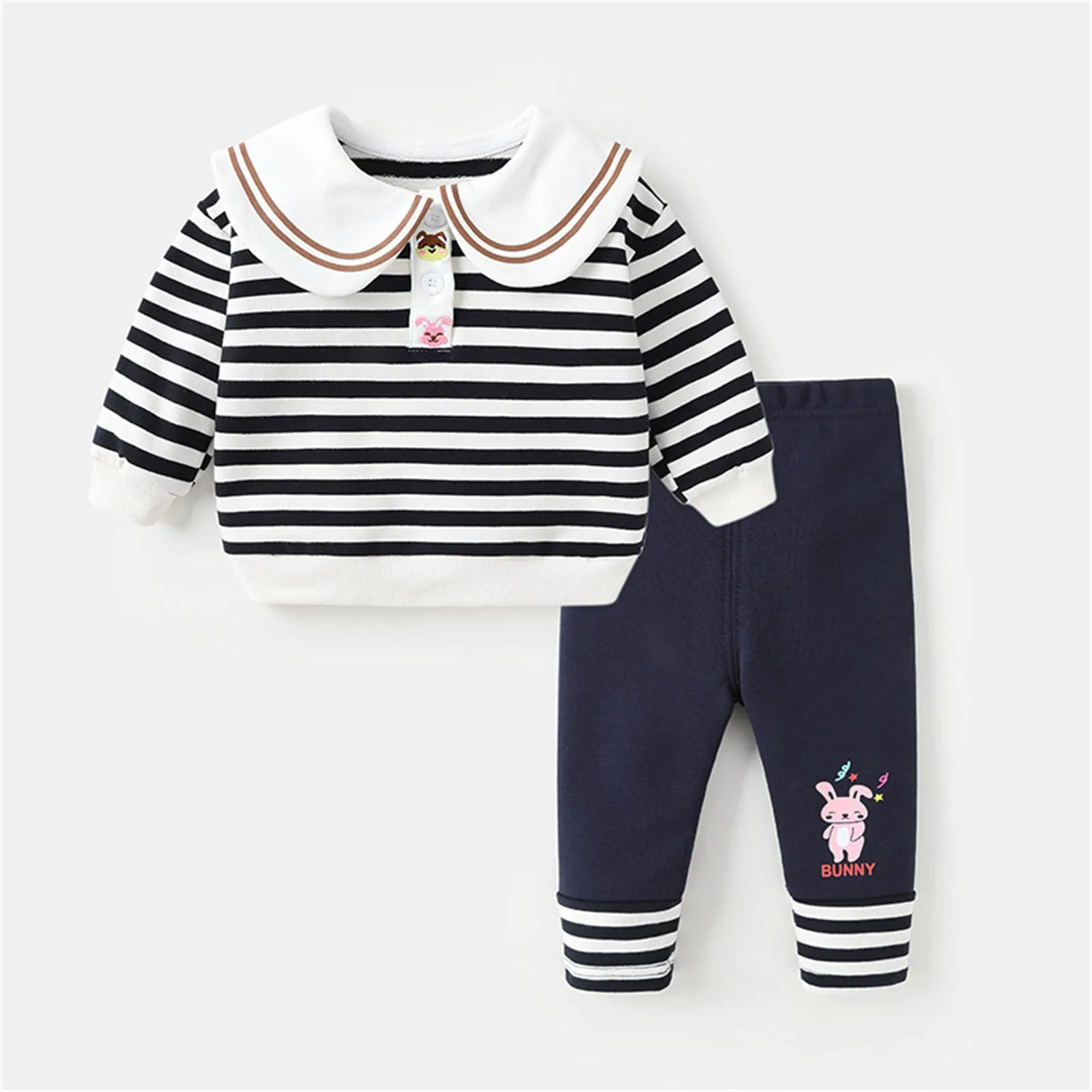 

Kids Clothing Lot Infant Children Kids Toddler Baby Girls Cartoon Animals Long Sleeve Striped Blouse Tops T Girl Outfit Clothes