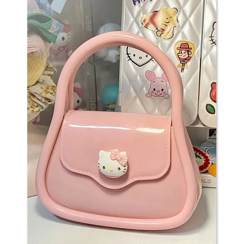 

2022 New Handbags and Inclined Shoulder Bag Hello Kitty Nylon Waterproof Handbags for Lady Shoulder Messenger Bag Bolsa