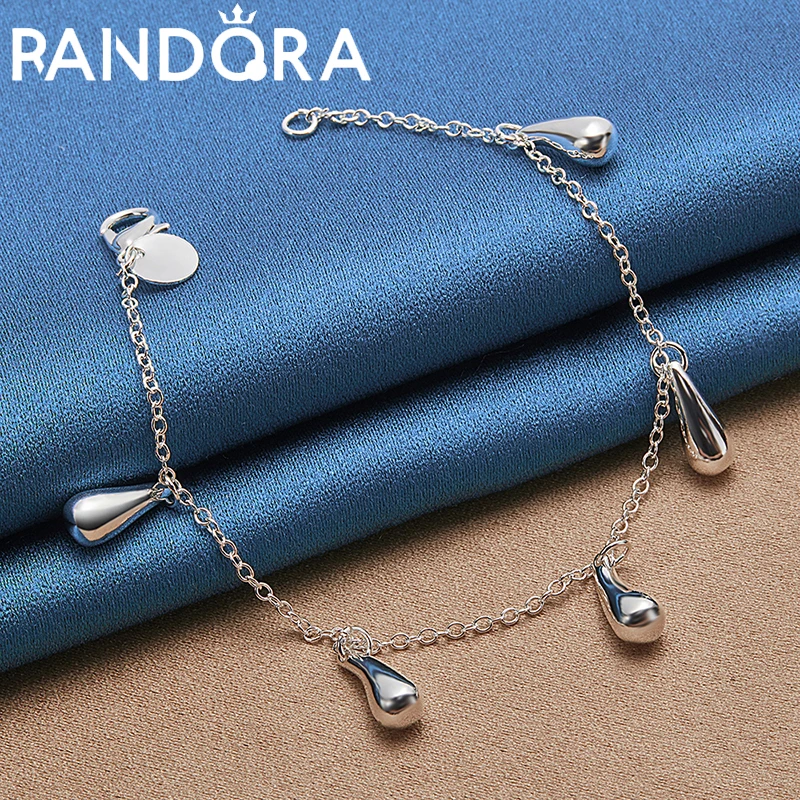 

silver color Bracelet For women wedding lady noble cute pretty Jewelry fashion nice Water Drops chain free shipping hot gift