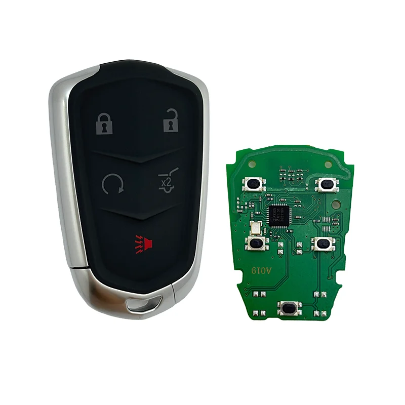 

HYQ2AB 315 МГц HYQ2EB 433 МГц ID46 чип дистанционного брелок для Cadillac Escalade ESV XTS CTS CT6 ATS XT4 XT5 (2015-2019) 4/5 кнопок