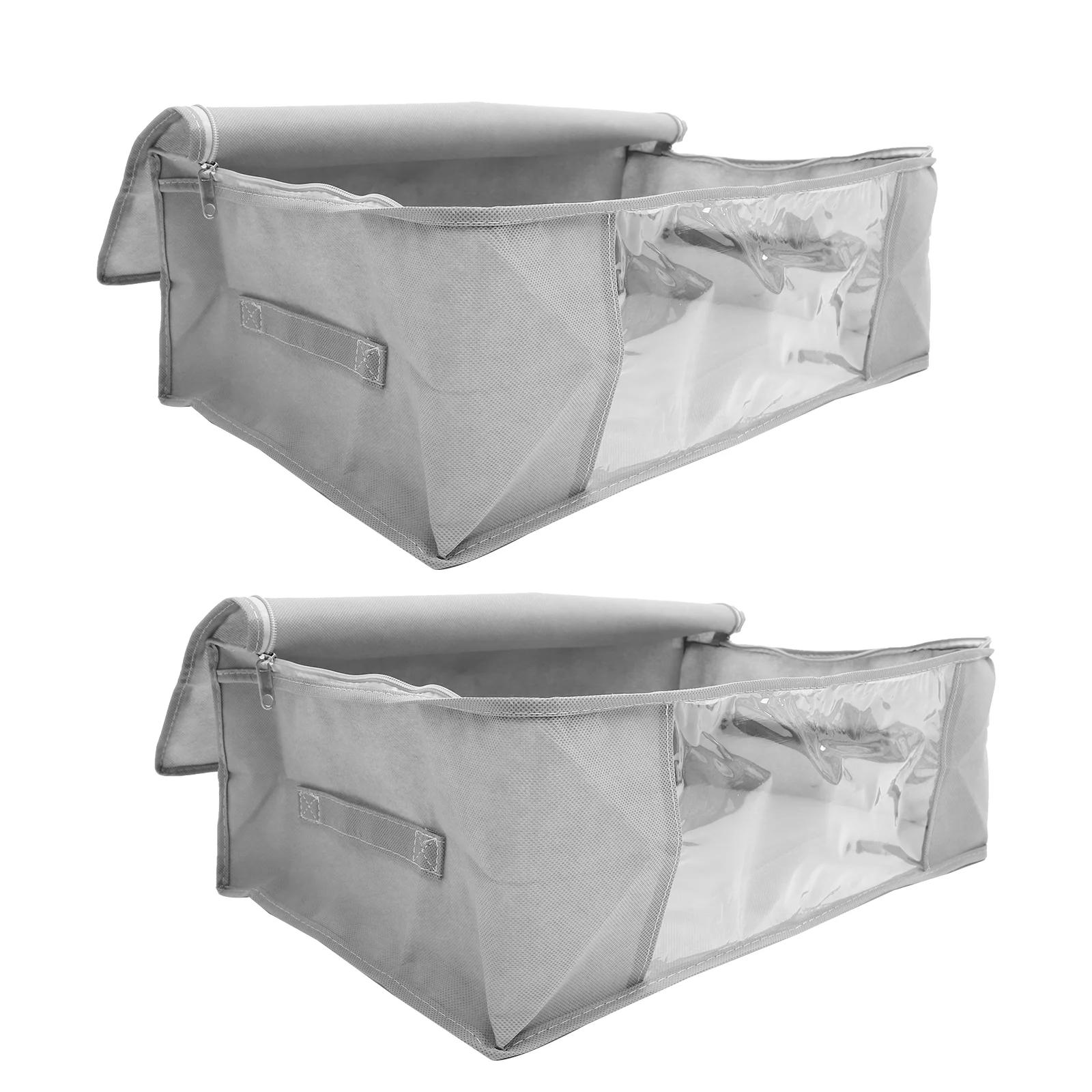 

2 Pcs Cloth Storage Bin Foldable Quilt Bag Clothes Pvc Blanket Bags For Comforter