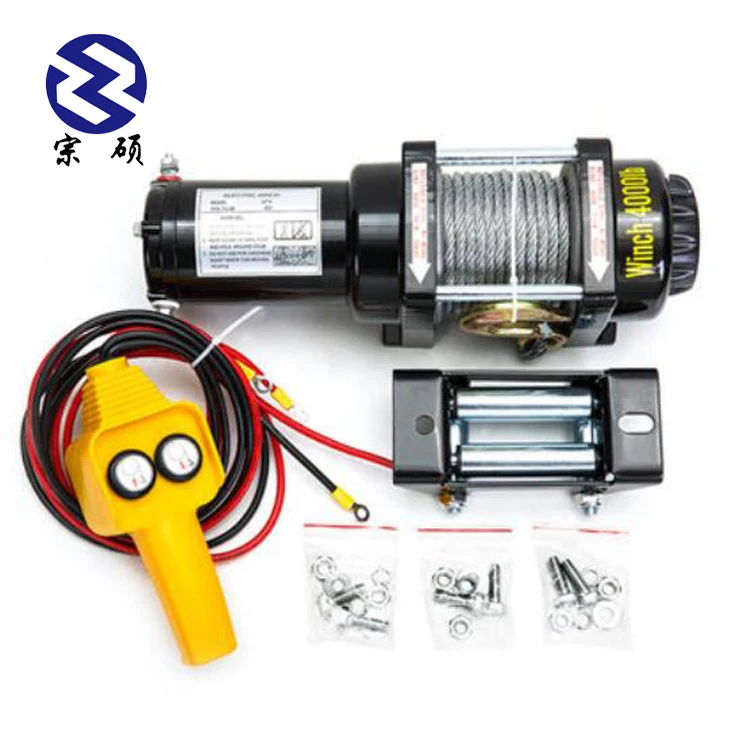 off road 8000lbs 12v waterproof cable drum electric winch with CE