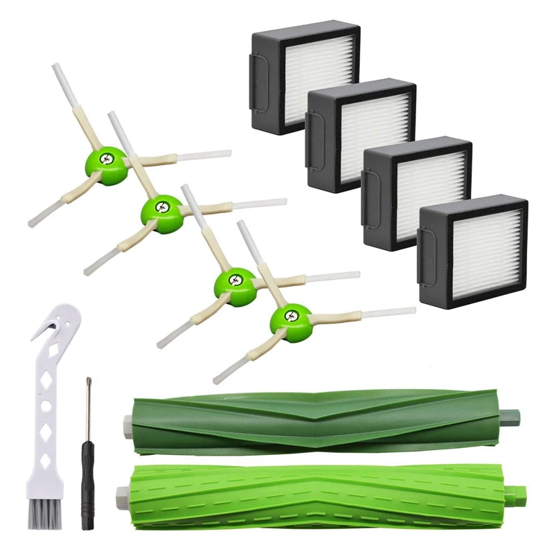 

Сменные Многослойные резиновые щетки, HEPA-фильтры, боковая щетка для пылесоса Irobot Roomba I7 I7 + I7plus E5 E6 E7