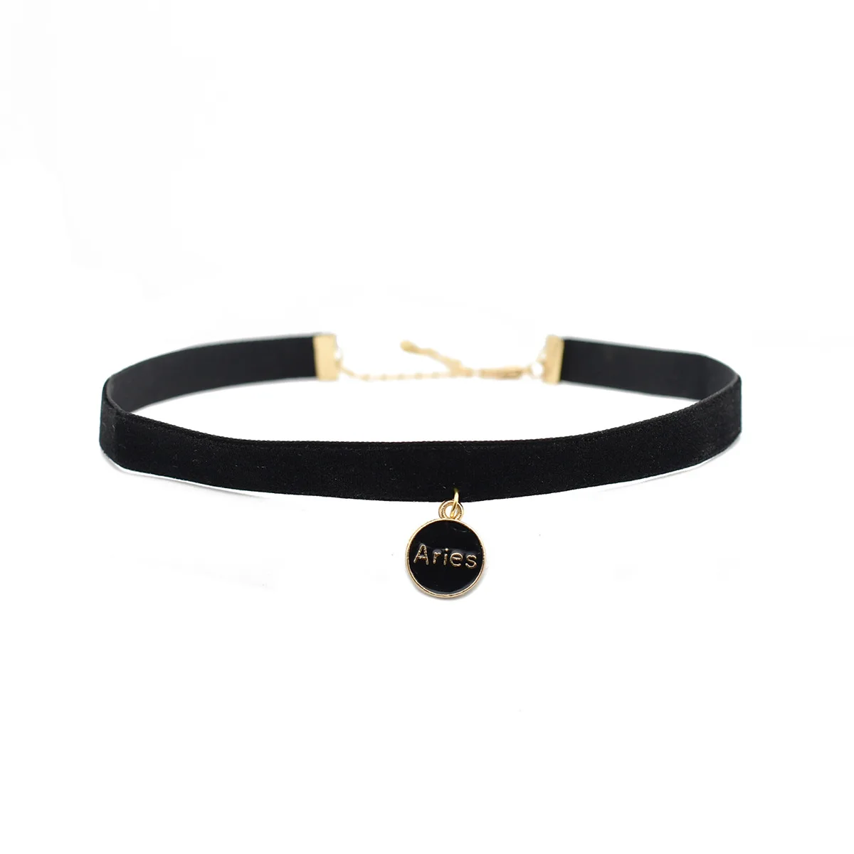 

Женское бархатное колье-чокер из сплава с изображением двенадцати созвездий