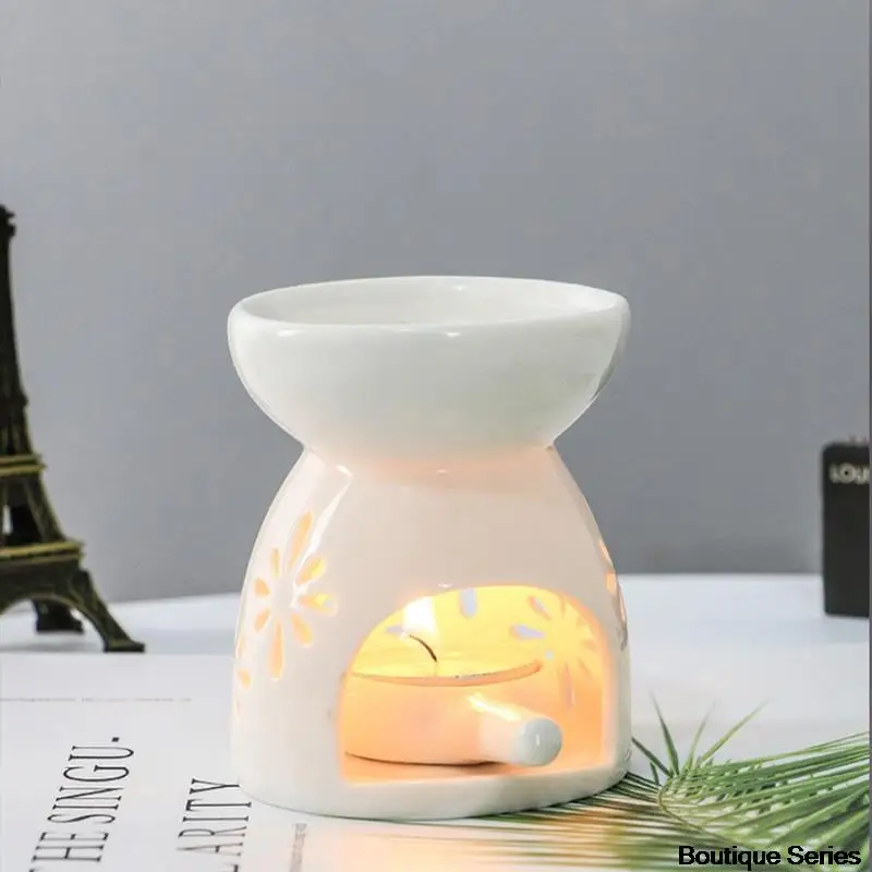 

Ceramic Incense Burner Essential Oil Lamp Hollow Candle Holder Incense Burner Incense Burner Candle Holder Home Decoration