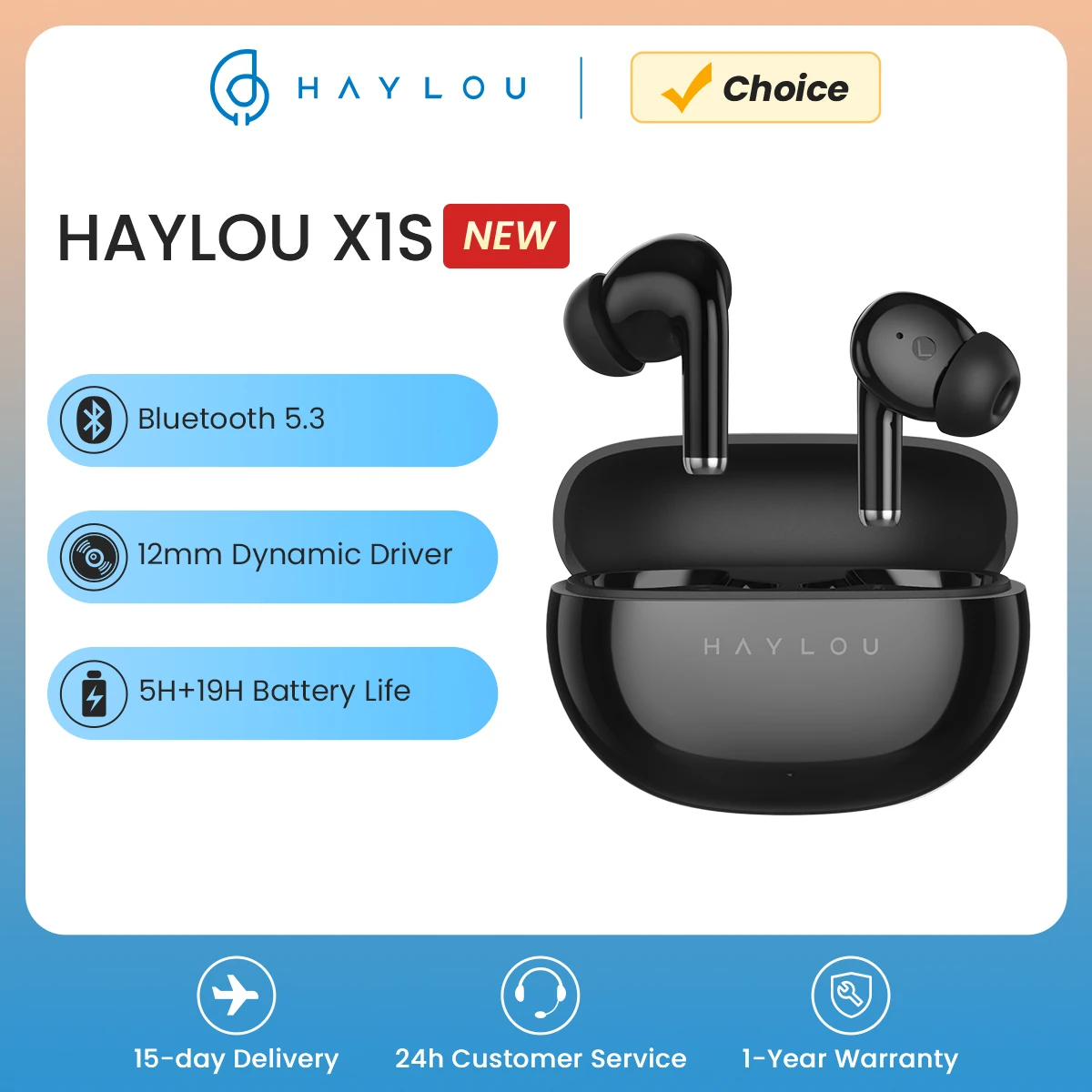 TWS-наушники HAYLOU X1S с поддержкой Bluetooth 5 3 и функцией шумоподавления