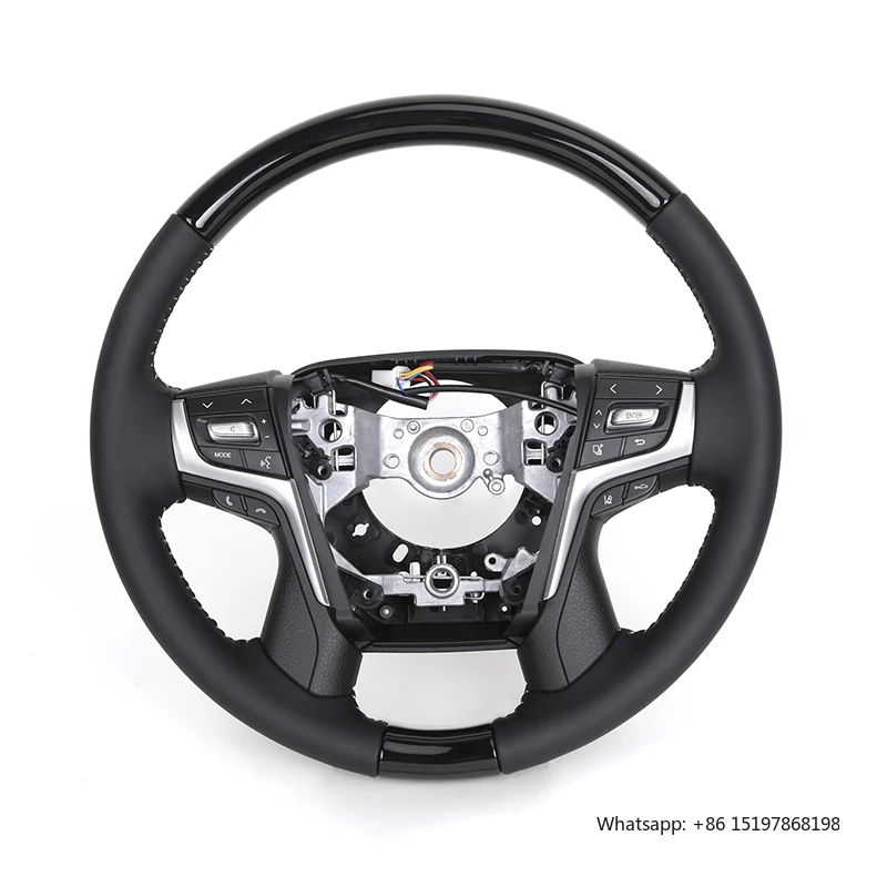 Фото Обновление нового стиля деревянного кожаного руля для Toyota Land Cruiser J150 LC120 LC150 LC200 LC300 Prado 150 200 FJ200 FJ79 №1