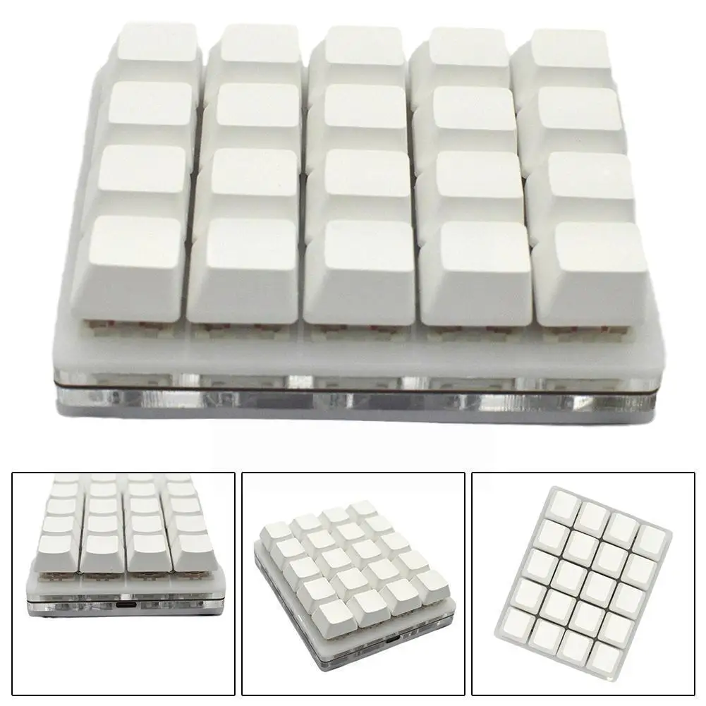 

Mechanical Keyboard 20 Keys Software Keyboard For Gaming Keypad Macro For Shortcut Ps Type C Programming Keypad V9l8