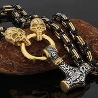 retro gold skull mens necklace skull fashion never fade stainless steel pendant necklace accessories jewelry gift wholesale