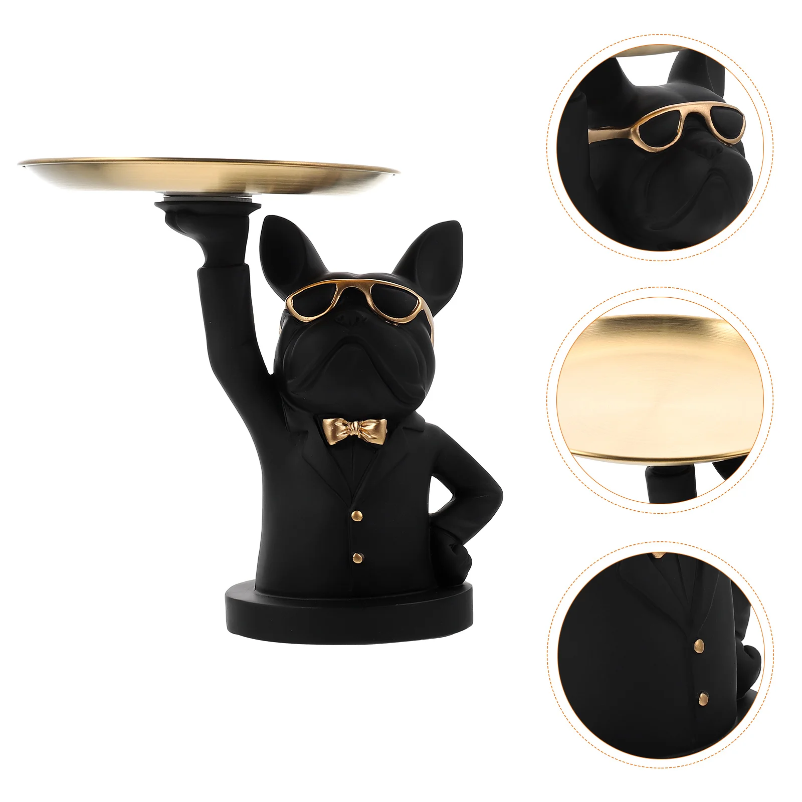 

Tray Dog Holder Serving Key Dish Jewelry Plate Sculpture Statue Storage Animal Ring Dishes Trinket Bowl Cake Stand Candy