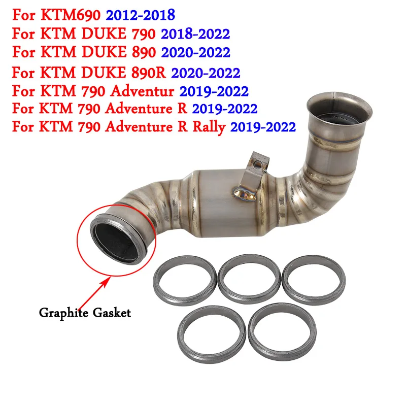 

For DUKE KTM 690 790 890 Adventur / R / Rally 2012 - 2022 Years Motorcycle Exhaust Link Pipe Original Eliminator Enhanced Crush