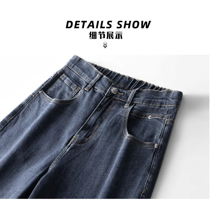 Streetwear Men 2022 New Pattern Vintage Recreational Blue Jeans Loose Broad Leg Straight Cylinder Trousers Autumn Female Trend