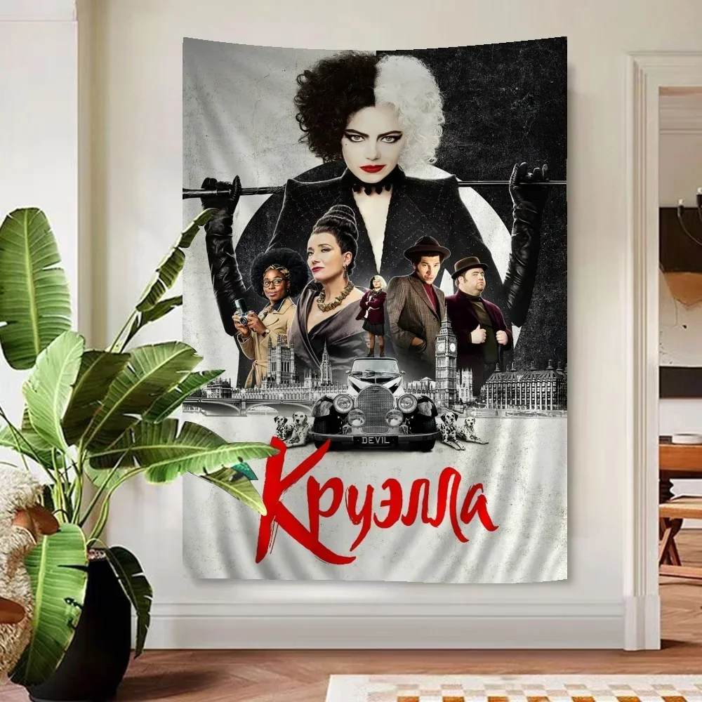 C-Cruella аниме гобелен подвесной Таро хиппи настенные коврики Dorm домашний декор