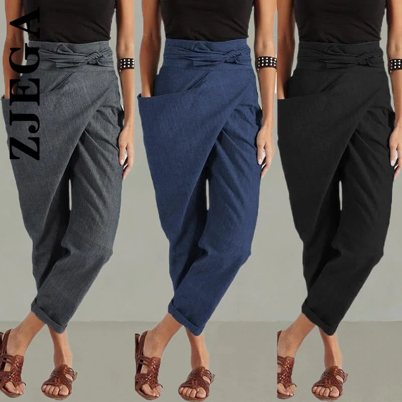 

Zjega Women New Trousers Pants Hip Harajuku Black Grey Pant Casual Elegant Sweatpants Chic Elastic Women's Pants Clothes Female