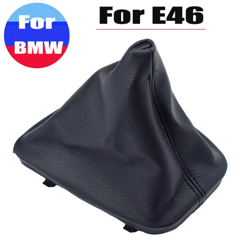 Фото Кожаный чехол на рычаг переключения передач для BMW E30 E36 E39 E46 E81 E82 E87 E88 E90 E91 E92 E93, черный кожаный чехол на рамку рычага КПП №2