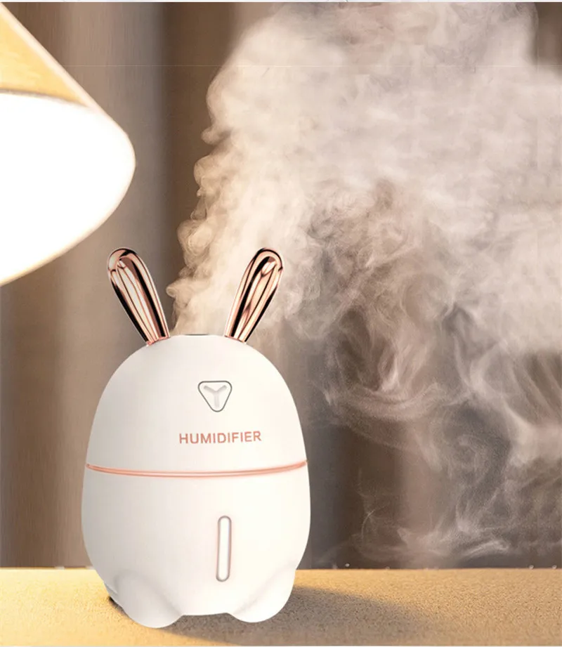 

USB Rabbit Air Humidifier Ultrasonic Aromatherapy Diffuser Air Mist Maker Humidification For Home appliance Car Fresher Purifier