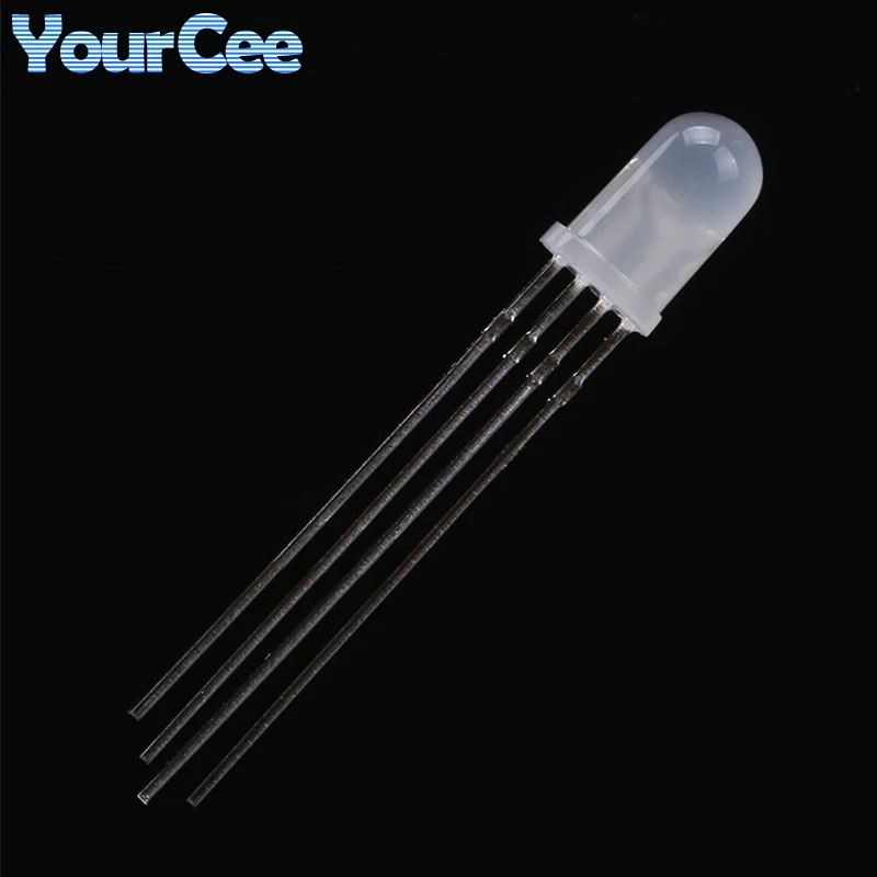 20 шт. 5 мм F5 туман прозрачный полный цвет светодиодный RGB управляемый светильник