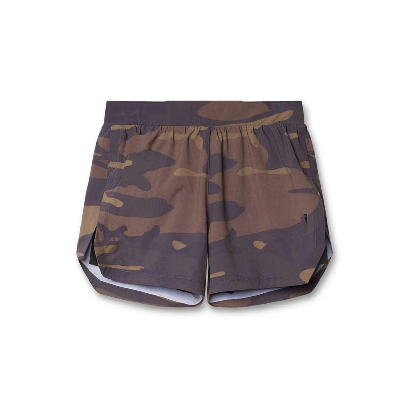 Jogger Sports Men's Shorts Double layered 2-in-1 camouflage solid color sports pants Running exercise casual men's pants
