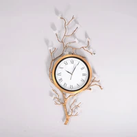 luxury modern wall decor handicraft metal wall clock home decorations