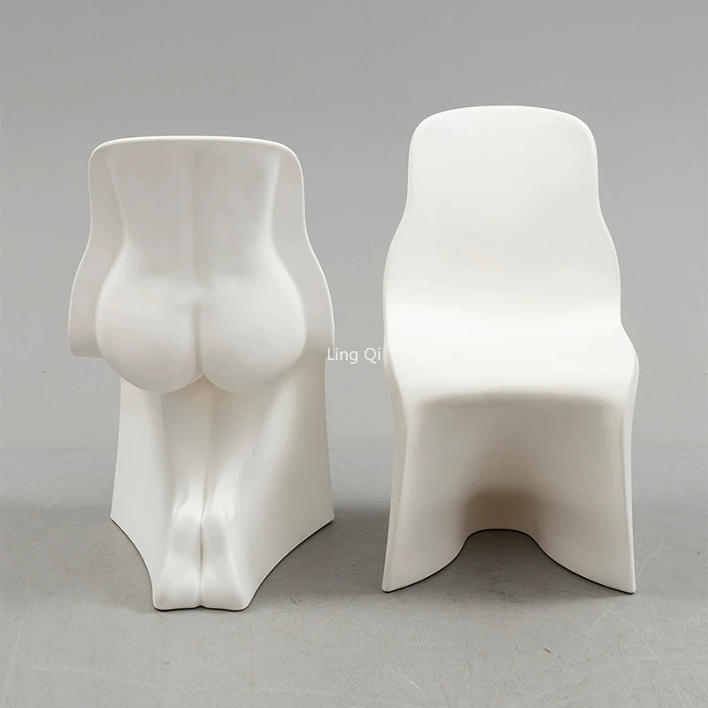 

Designer Creative Dining Chairs Personalized Irregular Shaped Ergonomic Lounge Chairs White Dine Silla Plegable Household Items