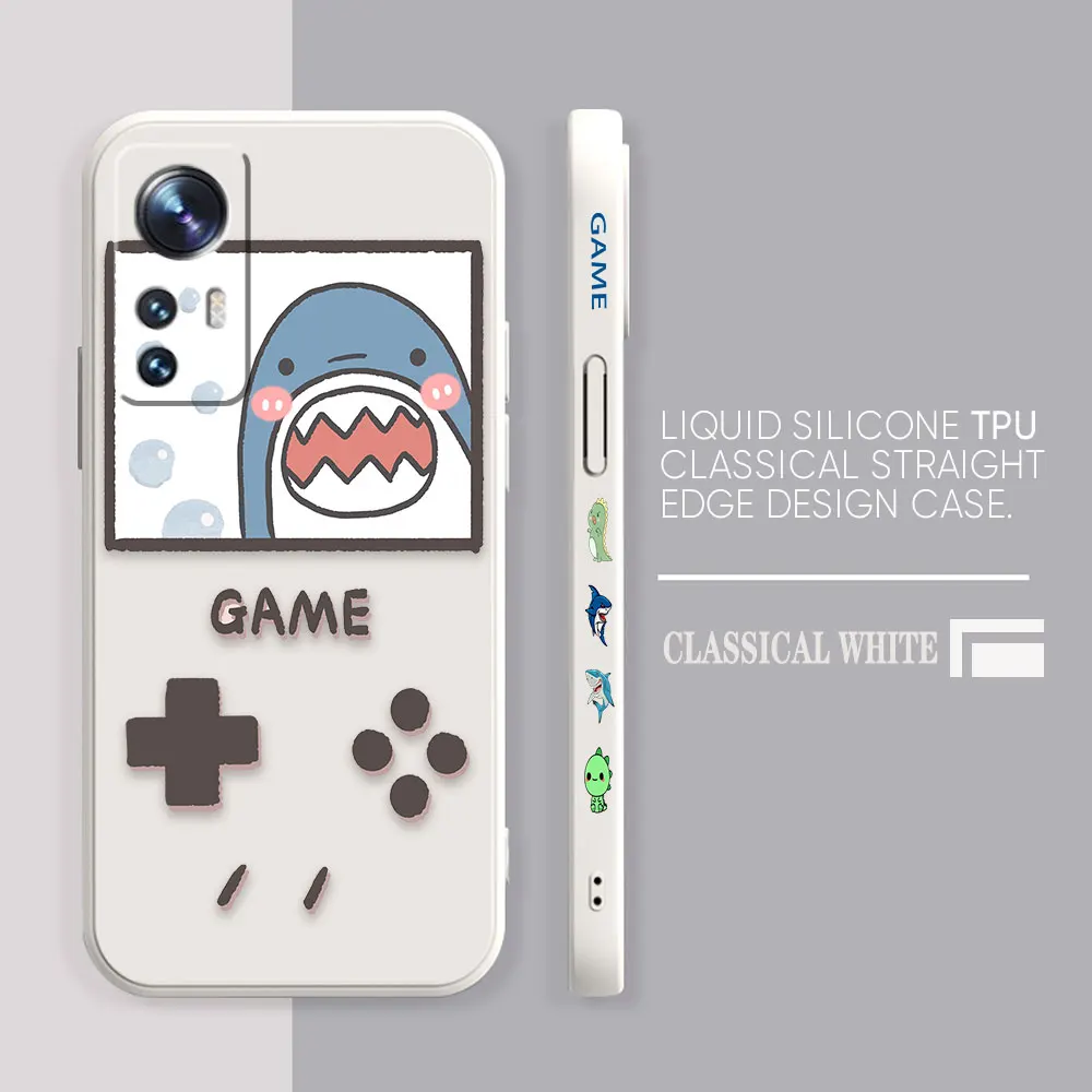 Phone Case For Xiaomi 13 12 12T 12S 11 11T 10 10S 9 Pro Ultra Lite Case Cover Funda Cqoue Shell Capa Game Cartoon Shark Dinosaur