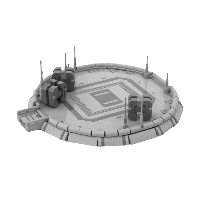 

Sci-Fi Shows Space Kamino Modular Landing Platform Building Blocks Plane Fighter MOC Bricks Toys for Children Christmas Gifts