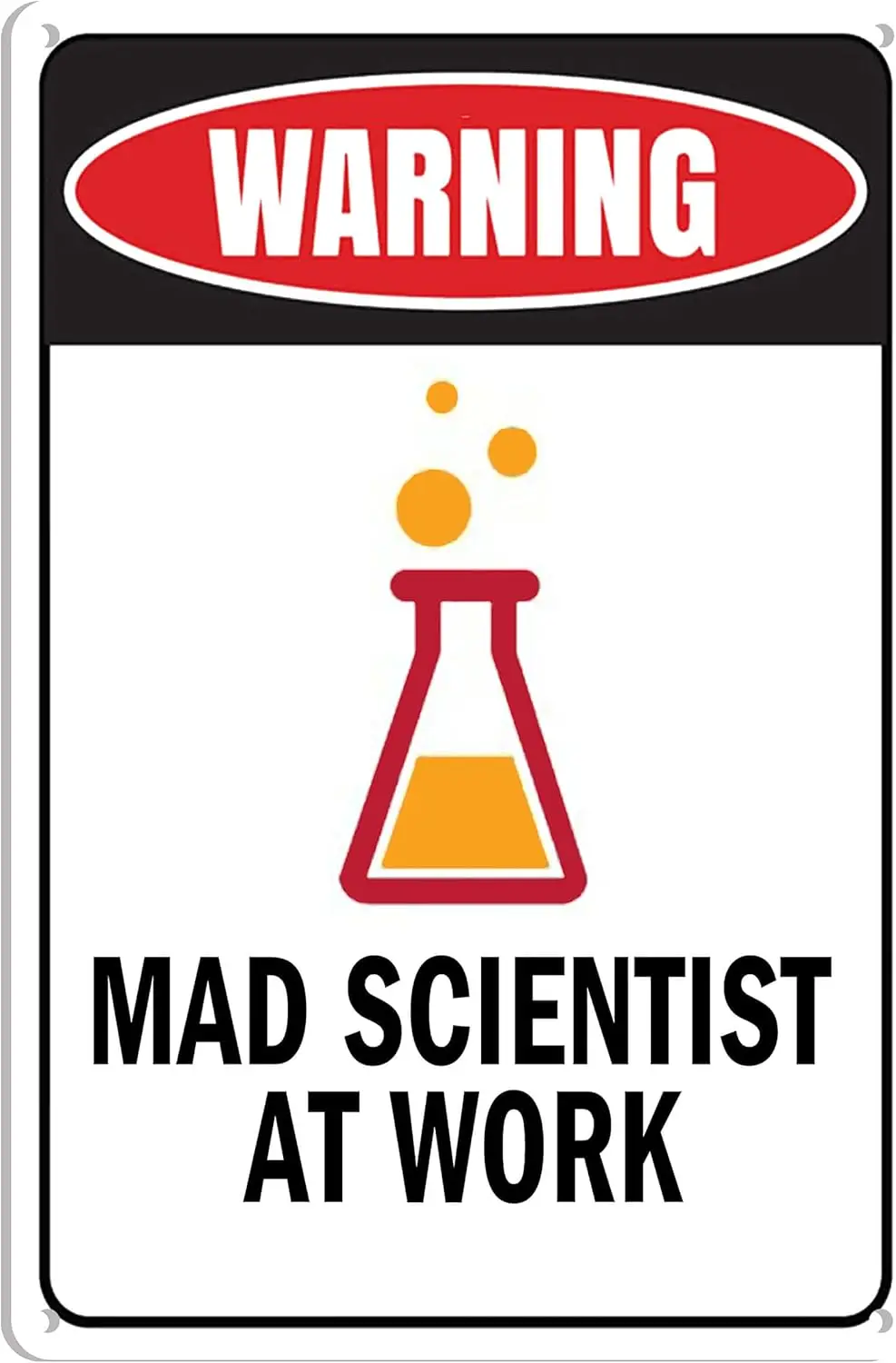 Scence Techer gfts Funny Chemstry Clsroom Prty Decor Md Scentst Props Metl Sgns 8x12 nch