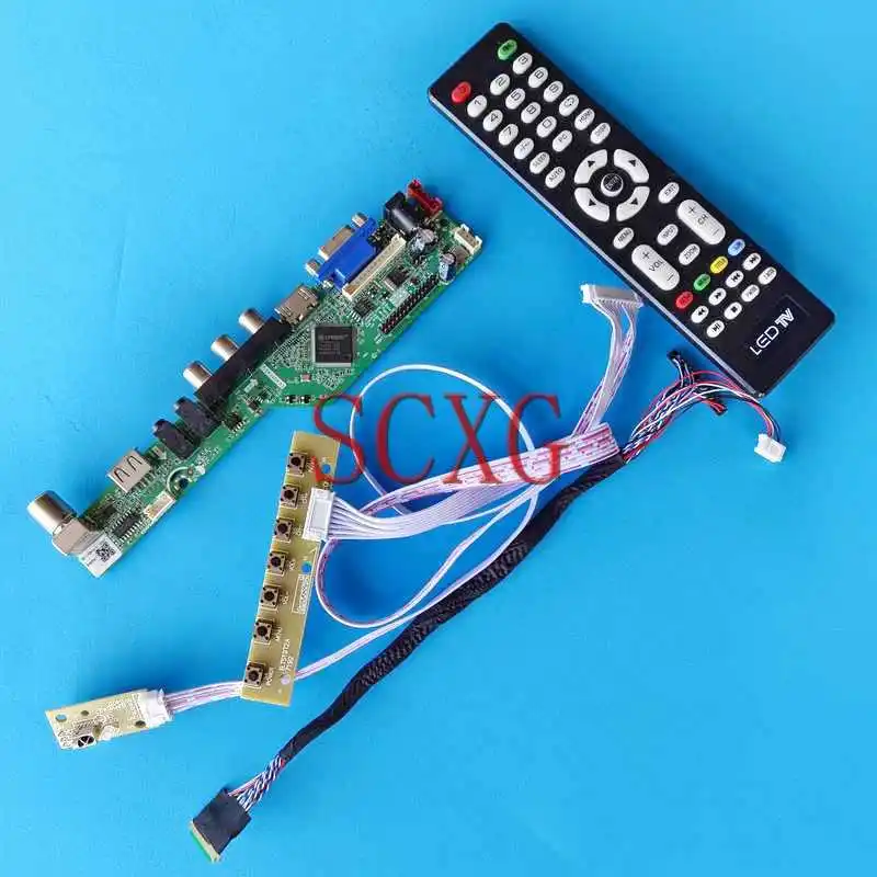 

For HSD101PFW2 HSD101PFW4 Laptop Screen Analog TV Controller Board HDMI-Compatible 10.1" DIY Kit LVDS 40-Pin VGA USB RF 1024*600