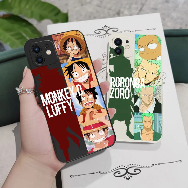 

One Pieces Luffy Zoro Phone Case For Xiaomi Redmi Note 12 11 11T 10S 9 Pro Plus 10C 9A 9C 9T K40 K50 K60 4G 5G With Hand Strap